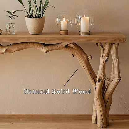 :Handmade rustic natural wood console table, farmhouse style console table, living side table, entryway table, housewarming gift 